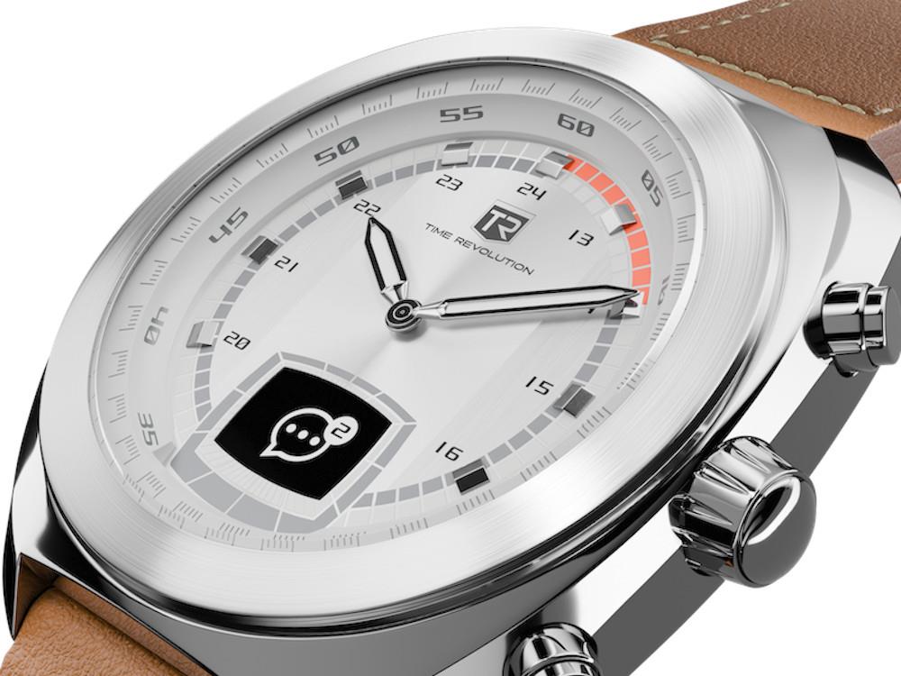 Reloj Híbrido Time Revolution Hybrid 01 Glacier SS, Gris, 42 mm, TR01.4S-2