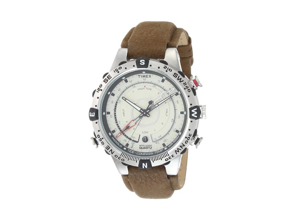 Reloj de Cuarzo Timex Tide, Beige, 45 mm, T2N721