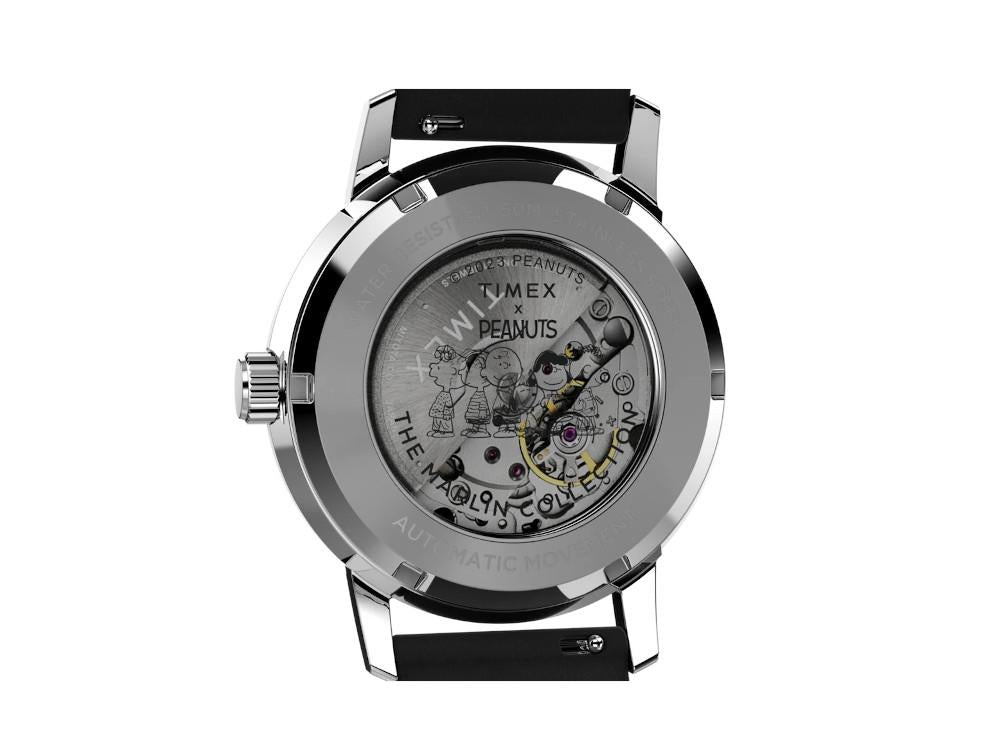 Reloj Automático Timex Marlin Peanuts Snoopy Flying Ace, Plata, 40 mm, TW2W49600