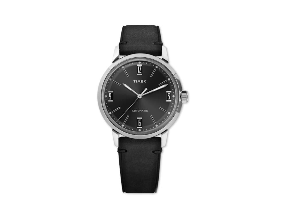 Reloj Automático Timex Marlin Men’s Leather, Negro, 40 mm, TW2W59700