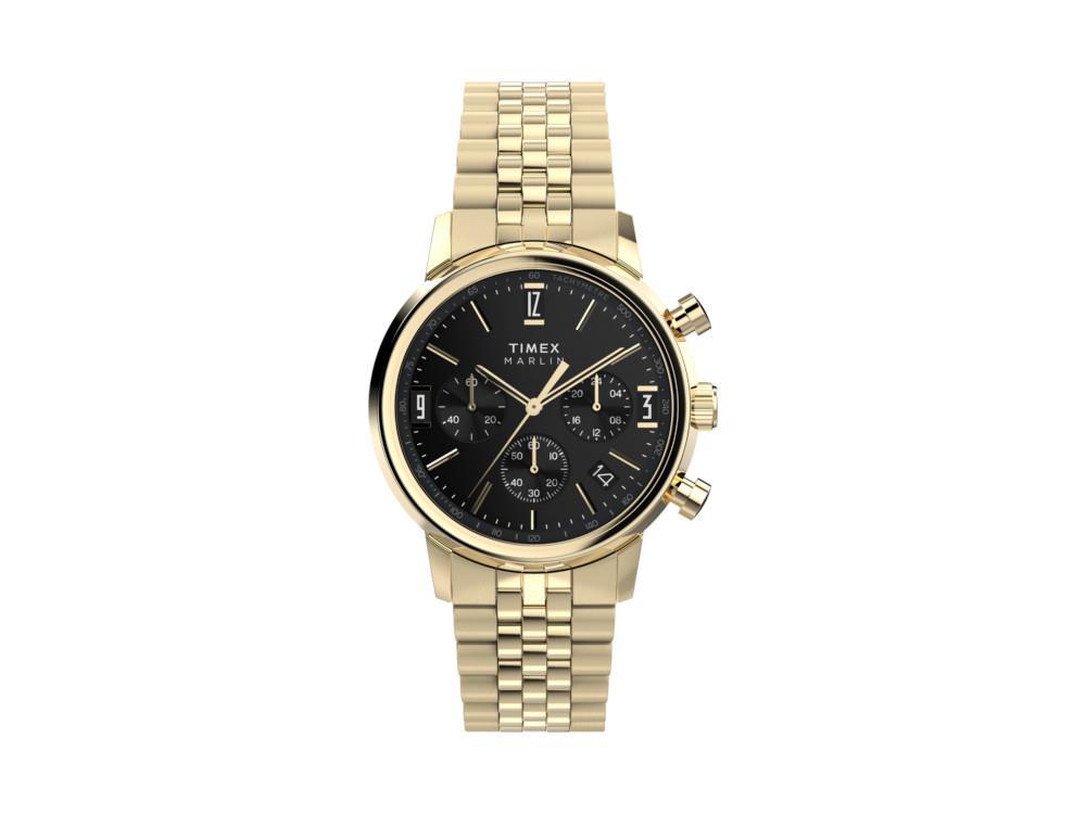 Reloj de Cuarzo Timex Marlin, Negro, 40 mm, Cronógrafo, TW2W59900