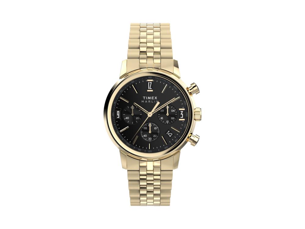 Reloj de Cuarzo Timex Marlin, Negro, 40 mm, Cronógrafo, TW2W59900