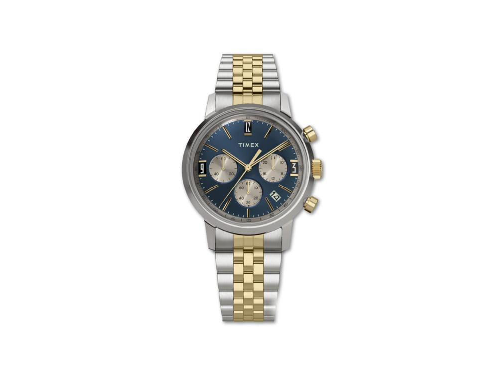 Reloj de Cuarzo Timex Marlin, Azul, 40 mm, Cronógrafo, TW2W60200A