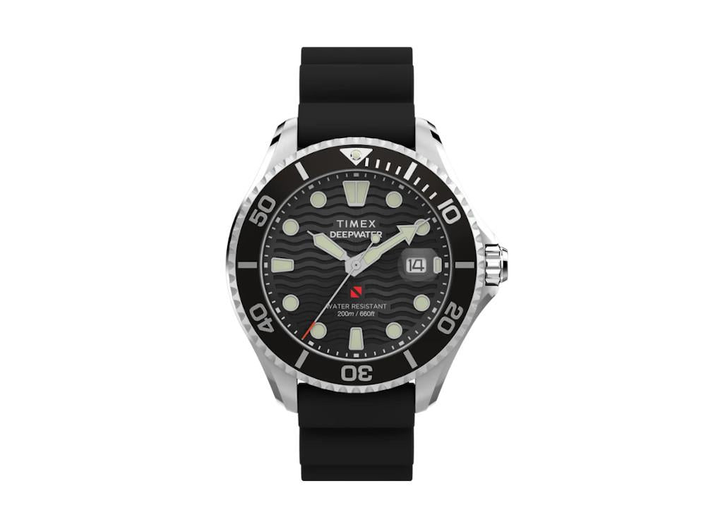 Reloj de Cuarzo Timex DeepWater, Negro, 44 mm, TW2W81600