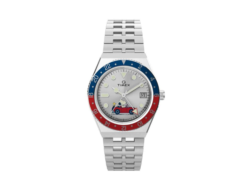 Reloj de Cuarzo Timex x Peanuts Q Timex, Plata, 38 mm, TW2W83300