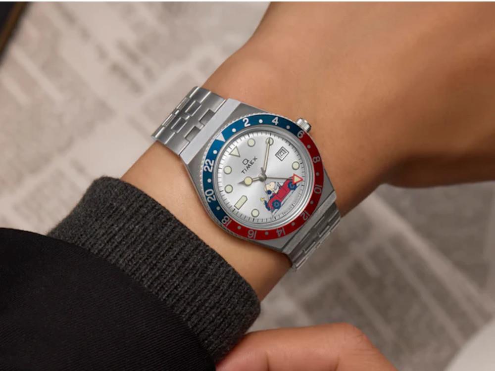 Reloj de Cuarzo Timex x Peanuts Q Timex, Plata, 38 mm, TW2W83300