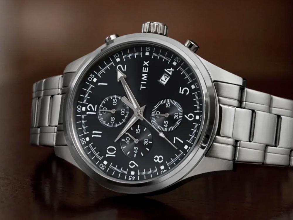 Reloj de Cuarzo Timex Trend Dress Chronograph, Negro, 43mm, TW2Y01400