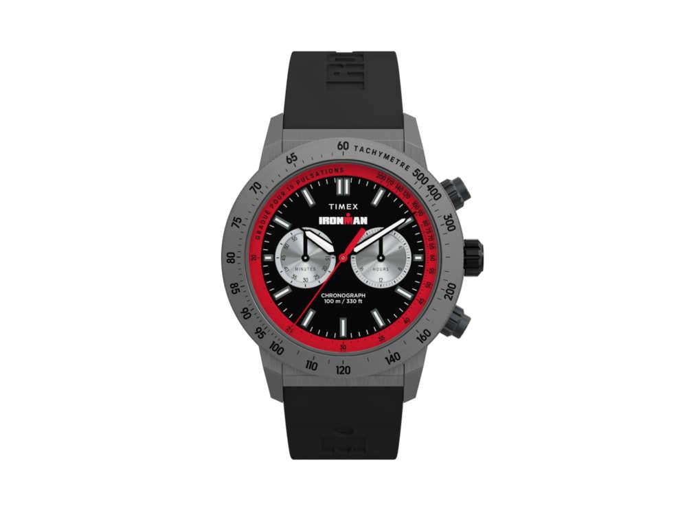 Reloj de Cuarzo Timex Ironman Premium, Negro, 44 mm, Cronógrafo, TW2Y01900