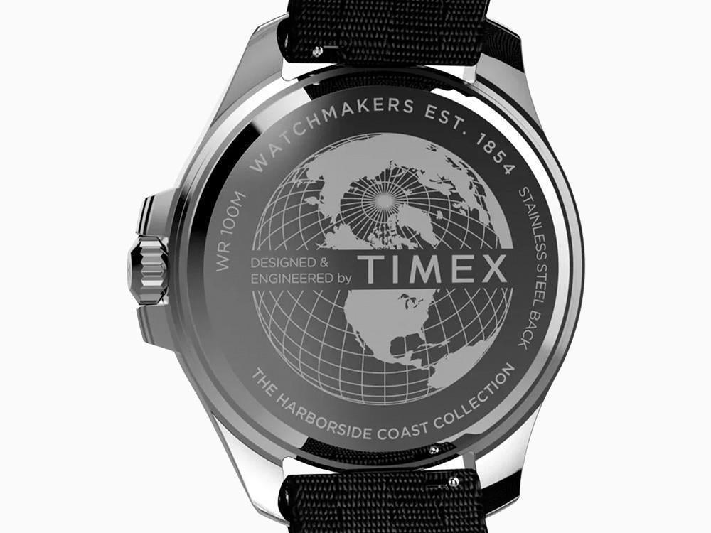 Reloj de Cuarzo Timex Trend Harborside Coast, Negro, 44 mm, TW2Y09200