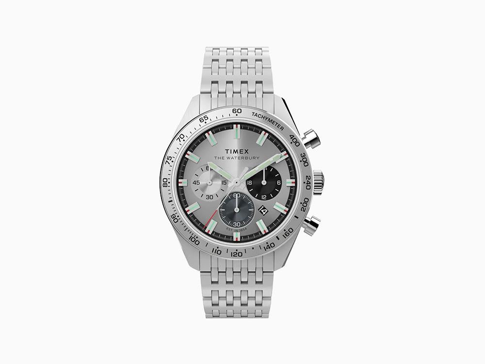 Reloj de Cuarzo Timex Waterbury Traditional, Plata, 41 mm, Cronógrafo, TW2Y18700