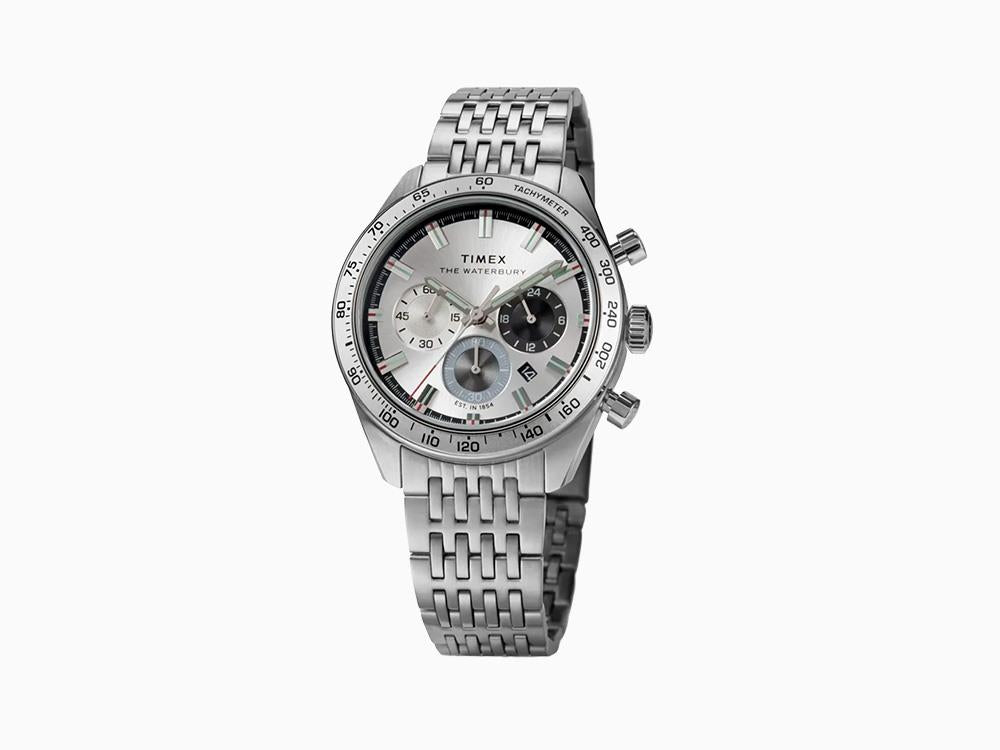 Reloj de Cuarzo Timex Waterbury Traditional, Plata, 41 mm, Cronógrafo, TW2Y18700