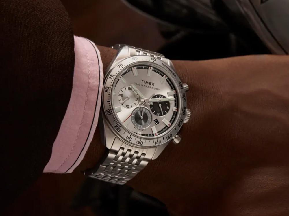 Reloj de Cuarzo Timex Waterbury Traditional, Plata, 41 mm, Cronógrafo, TW2Y18700