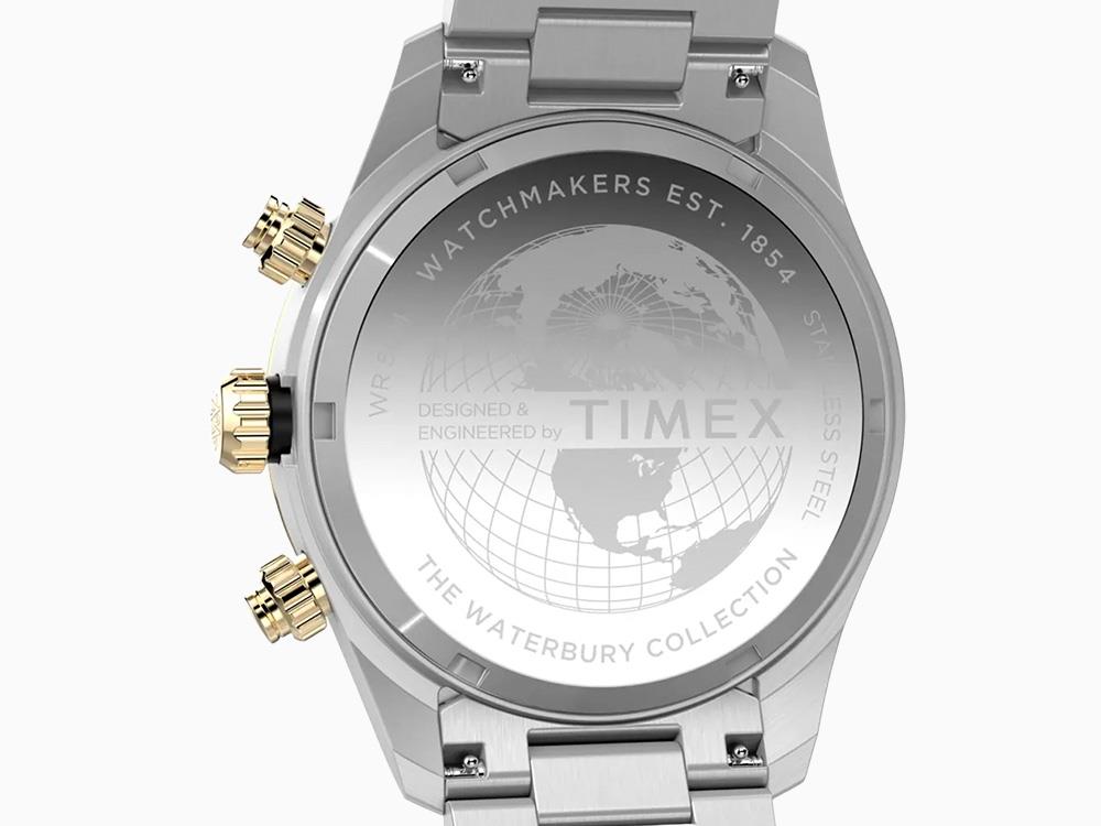 Reloj de Cuarzo Timex Waterbury Heritage, Negro, 39 mm, Cronógrafo, TW2Y24000