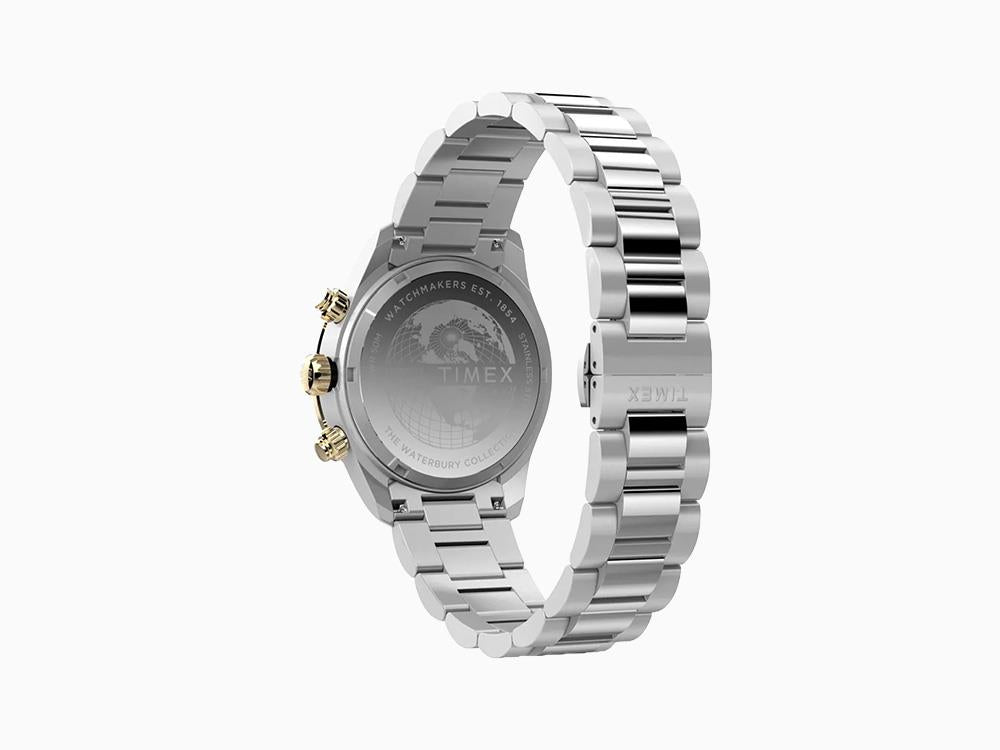 Reloj de Cuarzo Timex Waterbury Heritage, Negro, 39 mm, Cronógrafo, TW2Y24000