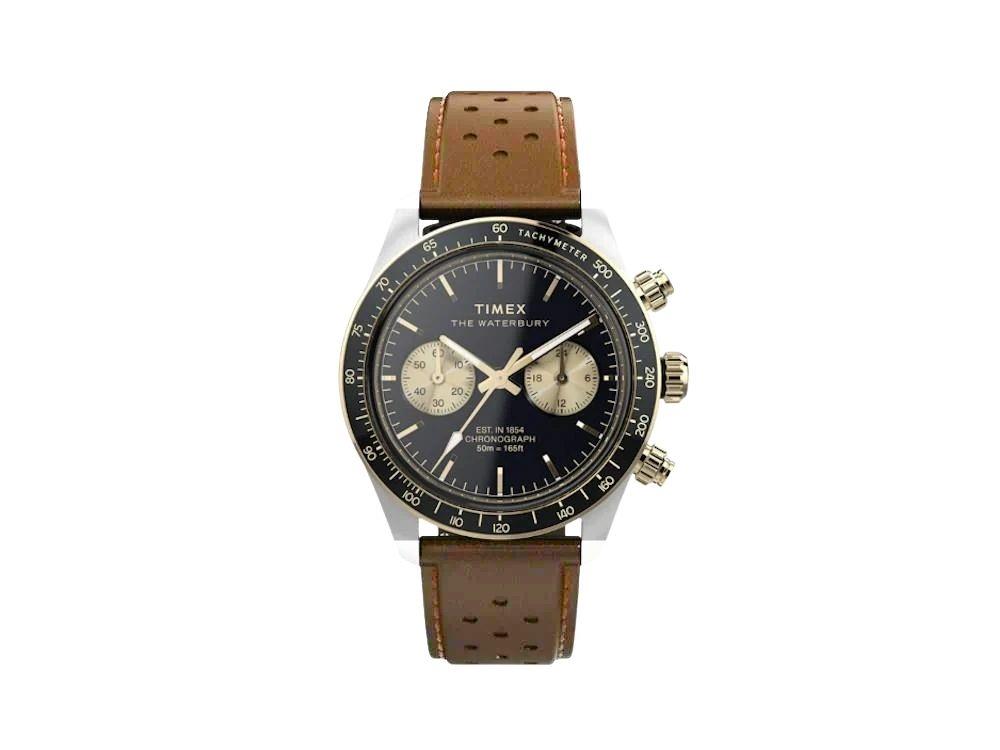 Reloj de Cuarzo Timex The Waterbury Heritage, Negro, Cronógrafo, TW2Y24100