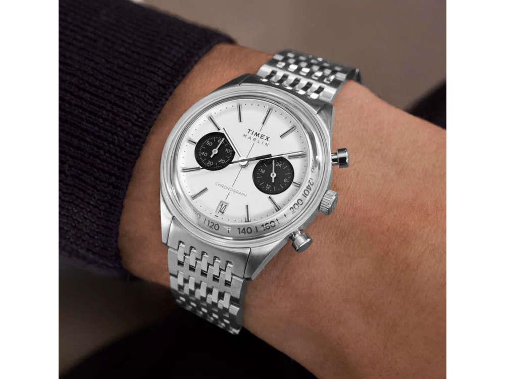 Reloj de Cuarzo Timex Marlin Jet, Plata, 40 mm, Cronógrafo, TW2Y24600