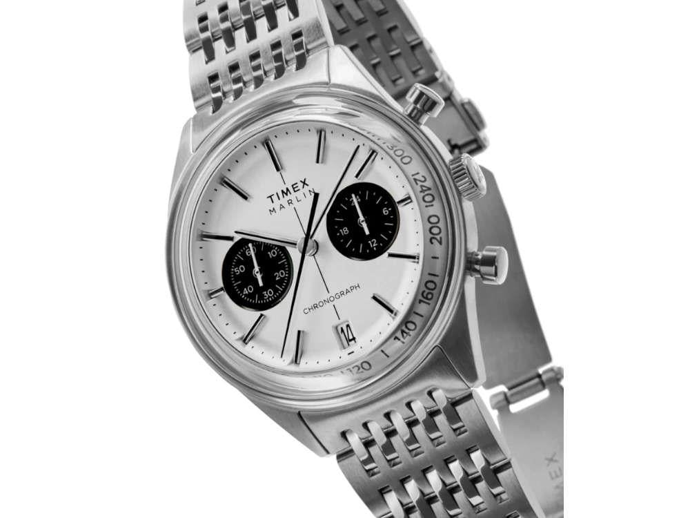 Reloj de Cuarzo Timex Marlin Jet, Plata, 40 mm, Cronógrafo, TW2Y24600