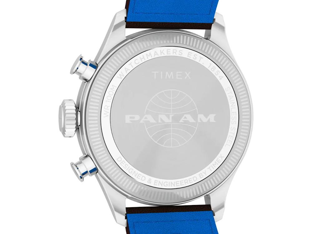 Reloj de Cuarzo Timex The Waterbury Pan Am, Plata, 41 mm, Cronógrafo, TW2Y38700