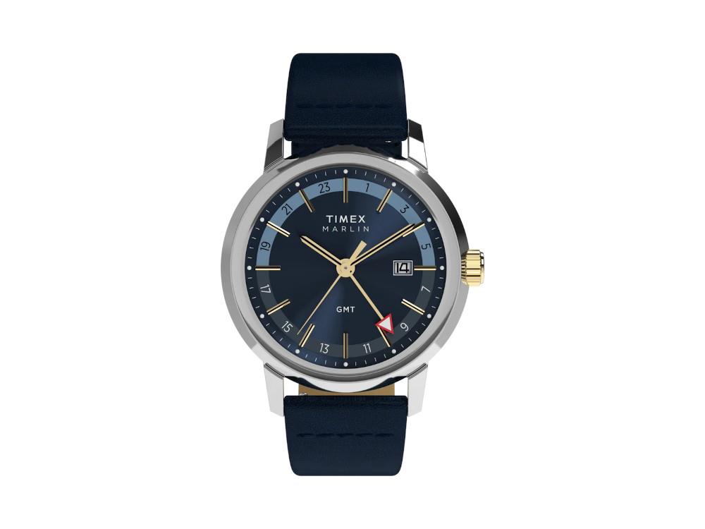 Reloj Automático Timex Marlin, Acero reciclado, Azul, 40 mm, TW2Y47900