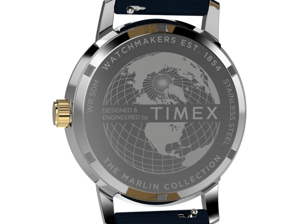 Reloj Automático Timex Marlin, Acero reciclado, Azul, 40 mm, TW2Y47900