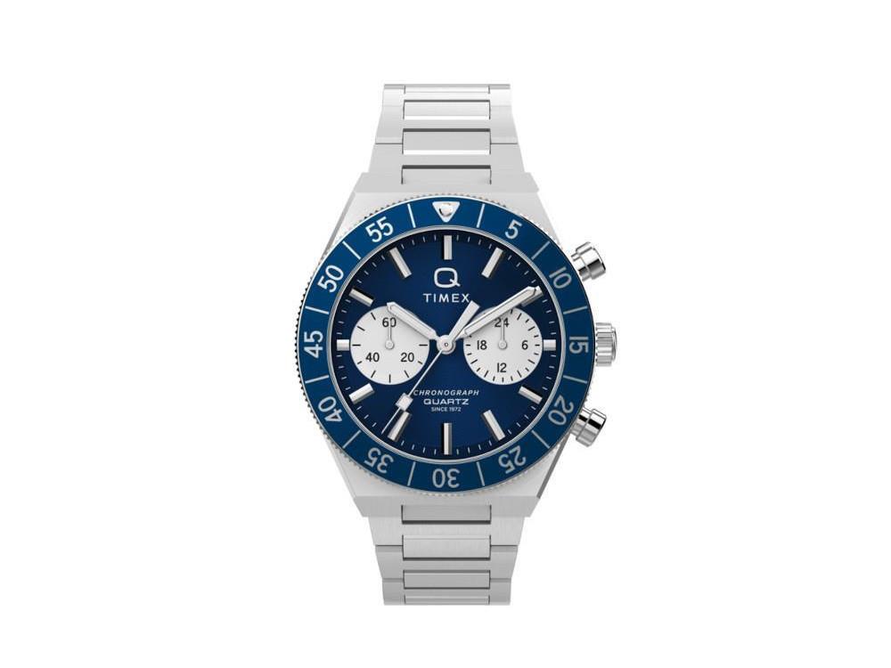 Reloj de Cuarzo Timex Q Timex Continental, Azul, 40 mm, Cronógrafo, TW2Y55900