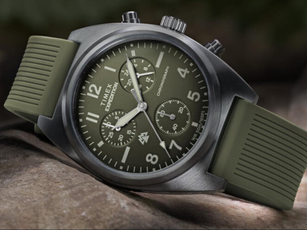 Reloj de Cuarzo Timex Expedition Capstone, Negro, 41 mm, Cronógrafo, TW2Y61100