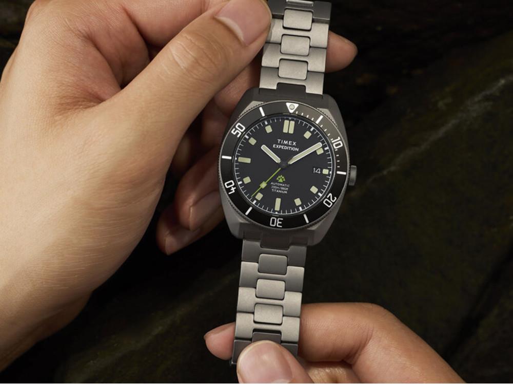 Reloj Automático Timex Expedition Pioneer Titanium, Negro, 41 mm, TW2Y63800