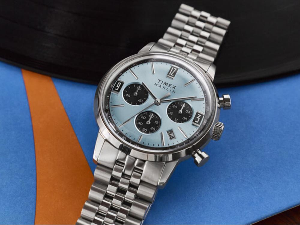 Reloj de Cuarzo Timex Marlin, Azul, 40 mm, Cronógrafo, TW2Y66500