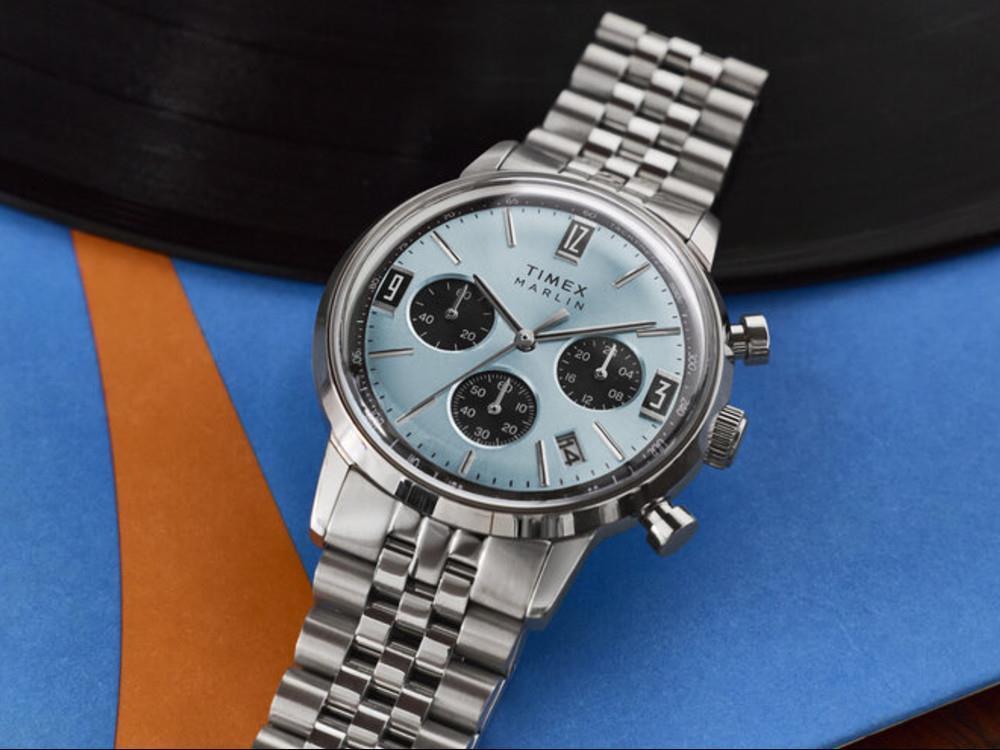 Reloj de Cuarzo Timex Marlin, Azul, 40 mm, Cronógrafo, TW2Y66500