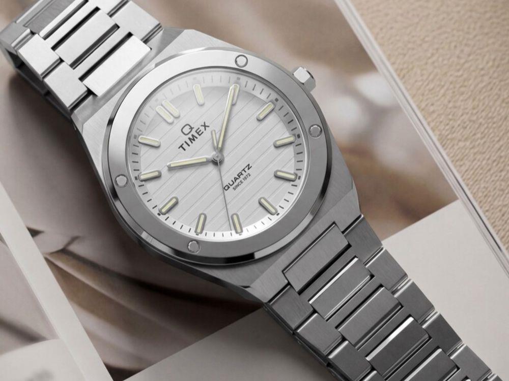 Reloj de Cuarzo Timex Q Timex Marbella, Blanco, 34 mm, TW2Y81800