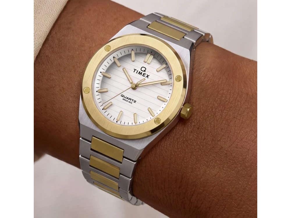 Reloj de Cuarzo Timex Q Timex Marbella, Plata, 34 mm, TW2Y81900