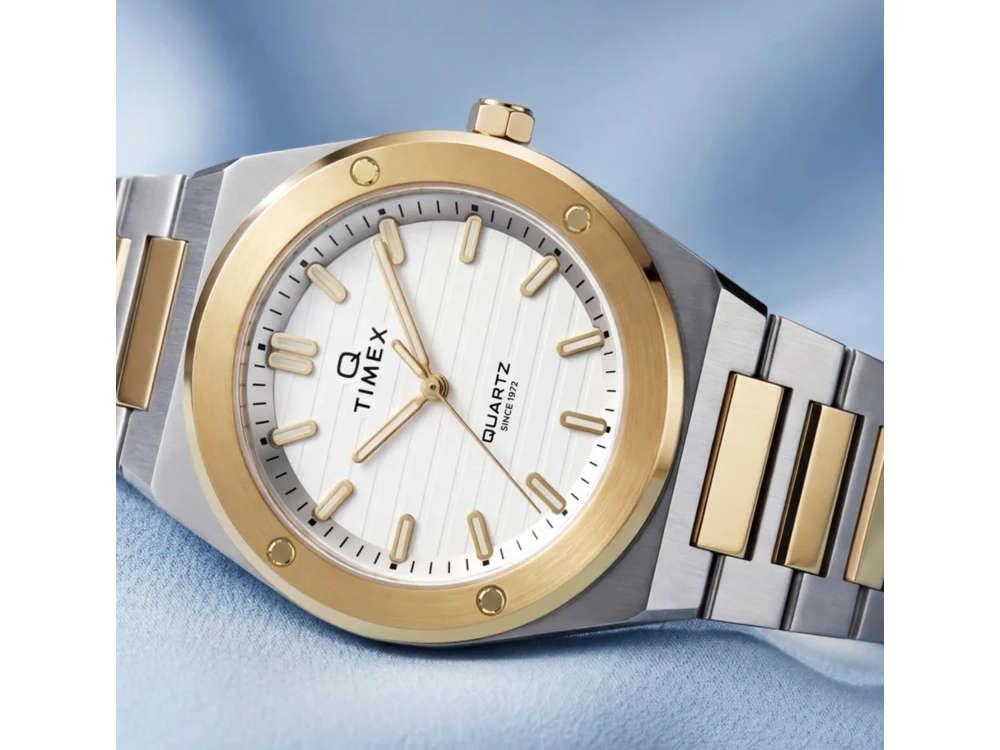 Reloj de Cuarzo Timex Q Timex Marbella, Plata, 34 mm, TW2Y81900