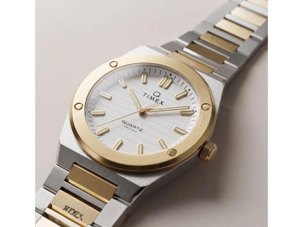 Reloj de Cuarzo Timex Q Timex Marbella, Plata, 34 mm, TW2Y81900