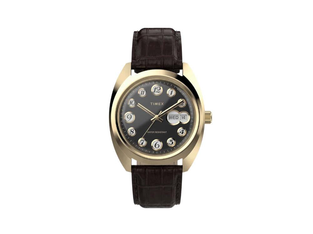 Reloj de Cuarzo Timex Lab Reissue 1976, PVD Oro, Negro, 37 mm, TW2Y82100