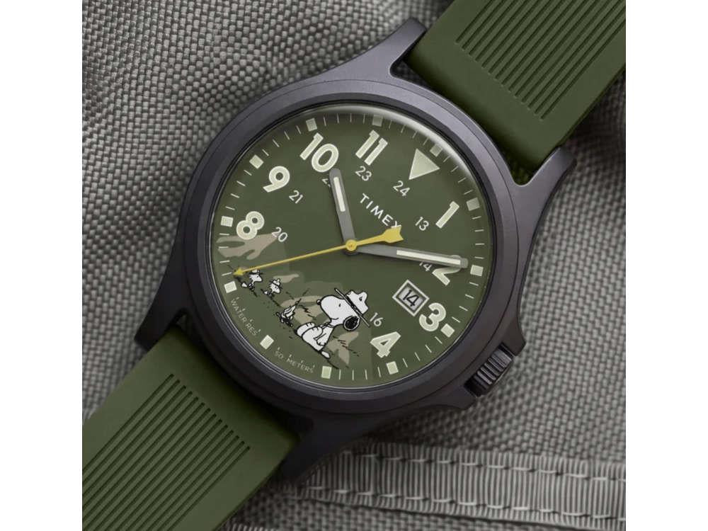 Reloj de Cuarzo Timex  Peanuts Expedition Acadia, Verde, 40 mm, TW2Y84600