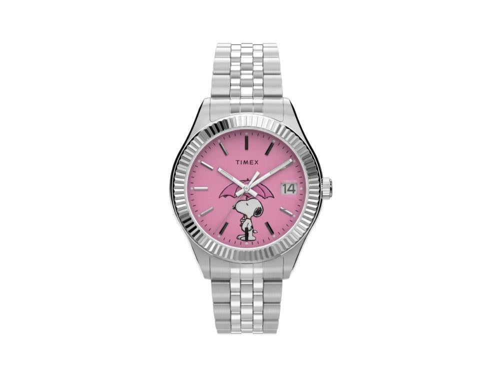 Reloj de Cuarzo Timex Legacy Peanuts Snoopy Umbrella , Rosa, 34 mm, TW2Y85500