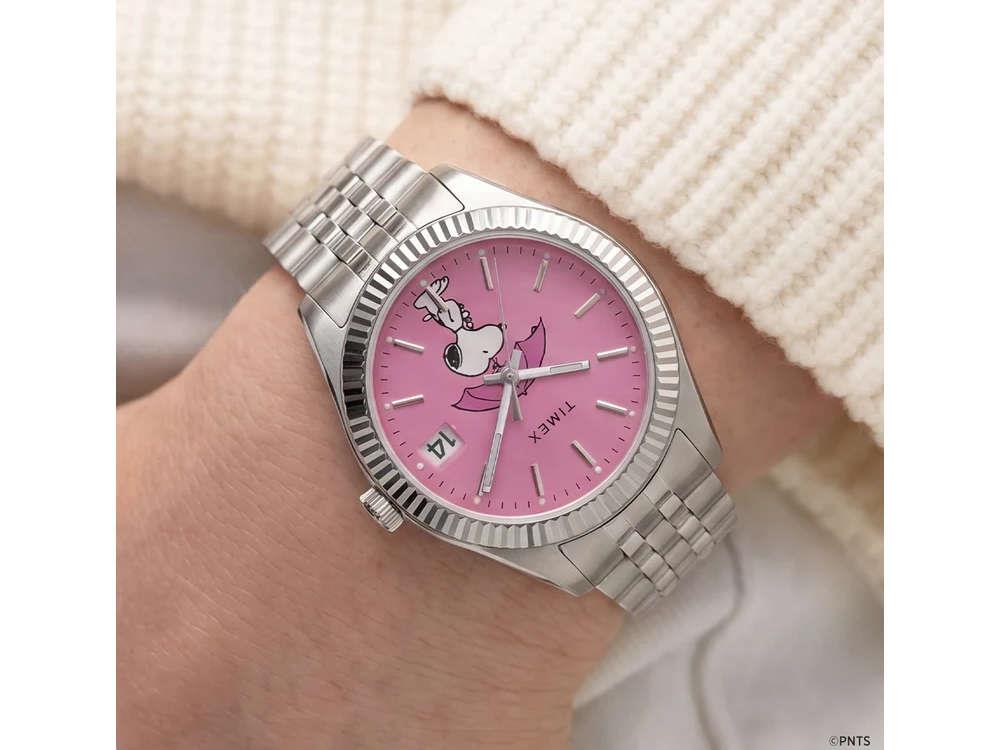 Reloj de Cuarzo Timex Legacy Peanuts Snoopy Umbrella , Rosa, 34 mm, TW2Y85500