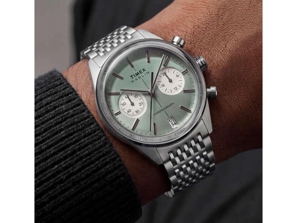 Reloj de Cuarzo Timex Marlin Jet, Verde, 40 mm, Cronógrafo, TW2Y89800