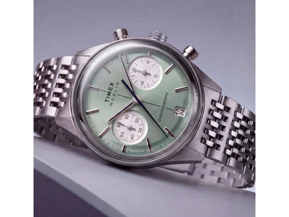 Reloj de Cuarzo Timex Marlin Jet, Verde, 40 mm, Cronógrafo, TW2Y89800