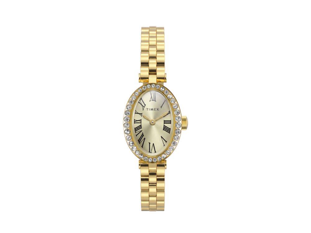 Reloj de Cuarzo Timex Cavatina Main Line, Latón, Dorado, TW2Y90100