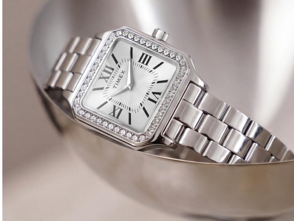 Reloj de Cuarzo Timex Trend Addison, Latón, Plata, TW2Y90300