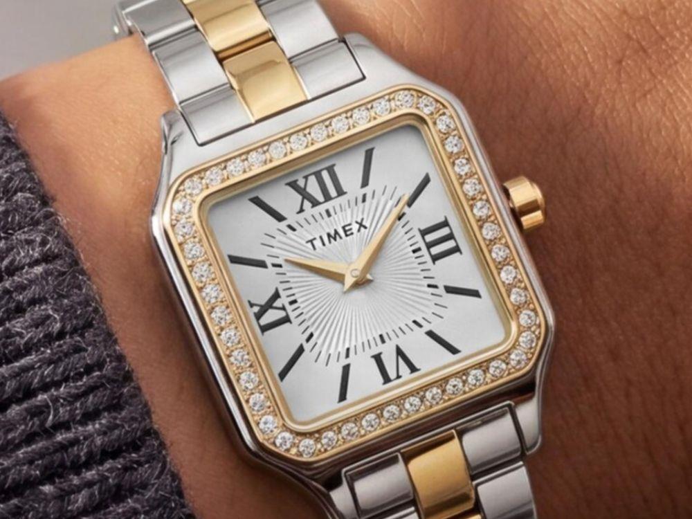 Reloj de Cuarzo Timex Trend Addison, Latón, Plata, TW2Y90400