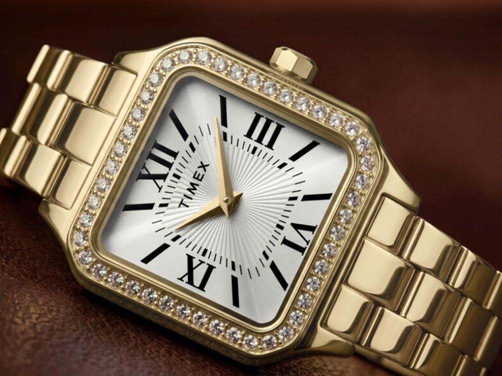 Reloj de Cuarzo Timex Trend Addison, Latón, Plata, TW2Y90500