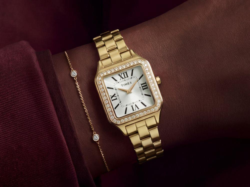Reloj de Cuarzo Timex Trend Addison, Latón, Plata, TW2Y90500