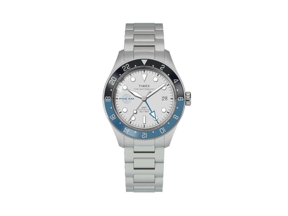 Reloj Automático Timex The Waterbury Heritage Pan Am GMT, Blanco, TW2Y94300