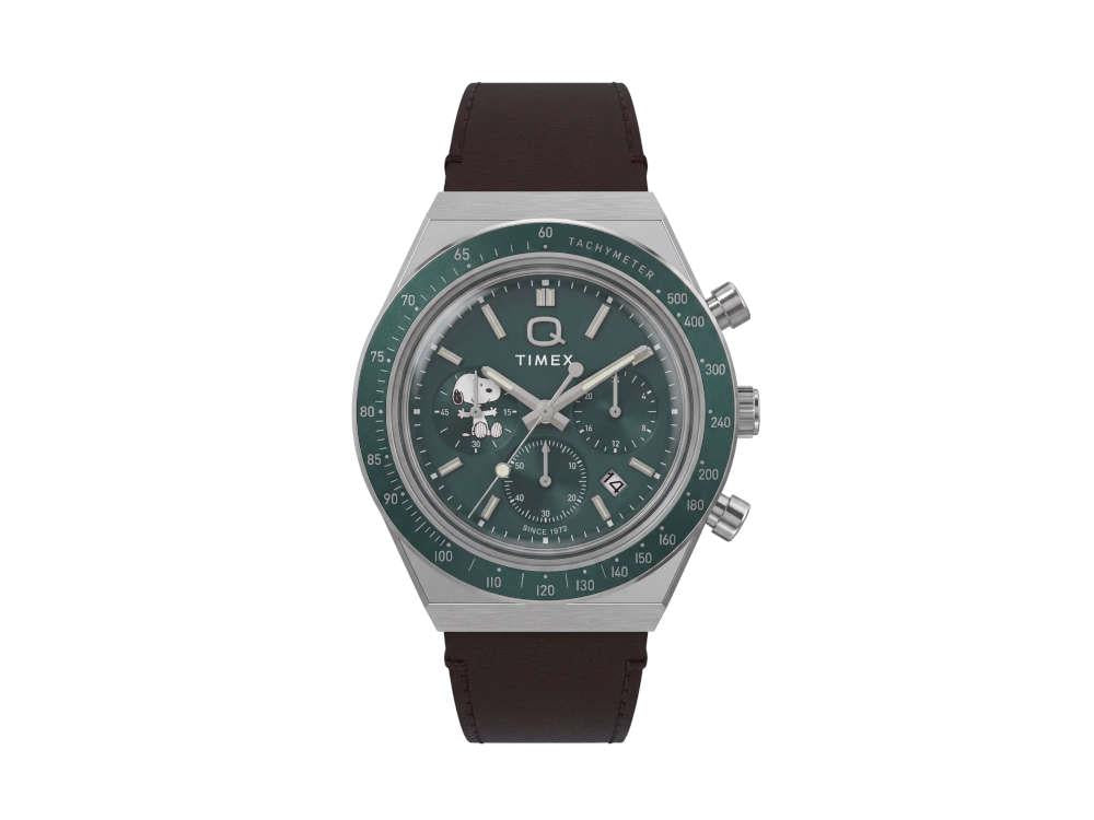 Reloj de Cuarzo Timex Q Peanuts, 40 mm, Cronógrafo, TW6A04400
