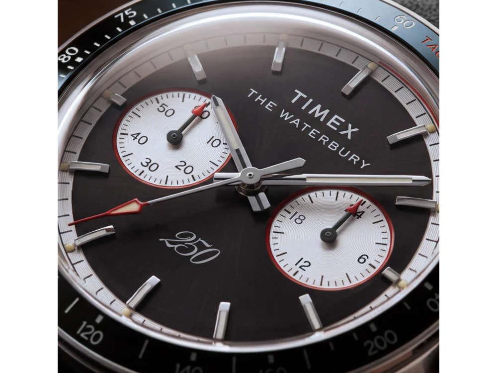 Reloj de Cuarzo Timex Waterbury Heritage America 250, Negro, 39 mm, TW6A06000