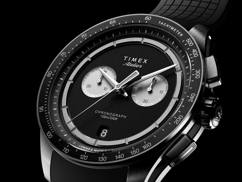 Reloj de Cuarzo Timex Atelier Chronograph M1q, Negro, 40 mm, TW6A07000