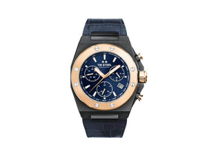 Reloj de Cuarzo TW Steel Ceo Tech, Azul, 45 mm, Correa de piel, 10 atm, CE4086