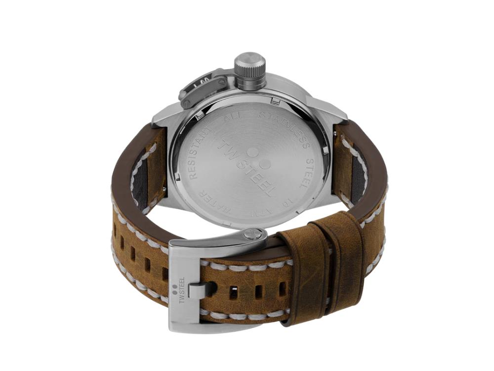 Reloj de Cuarzo TW Steel Classic Canteen, Beige, 45 mm, Piel, 10 atm, CS100